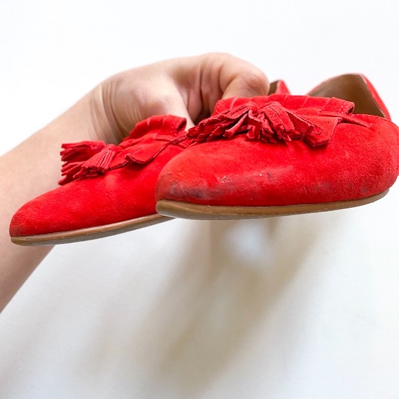 J. Crew Red Tassel D’Orsay Flats - Picture 6 of 8